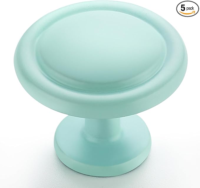 Ravinte 5 Pack 1-1/4 inch Kitchen Cabinet/Drawer/Dresser Knobs Green Zinc Drawer Pulls/Handles