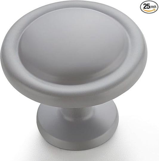 Ravinte 25 Pack 1-1/4 inch Kitchen Cabinet/Drawer/Dresser Knobs Grey Zinc Drawer Pulls/Handles