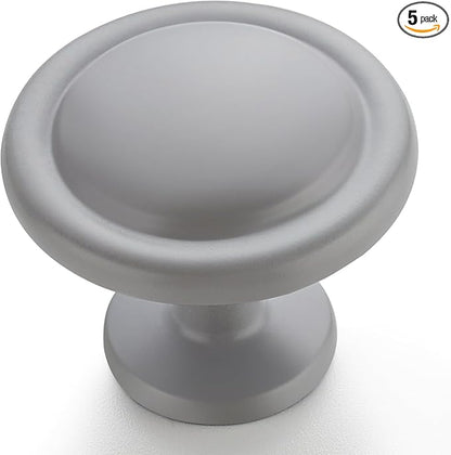 Ravinte 5 Pack 1-1/4 inch Kitchen Cabinet/Drawer/Dresser Knobs Grey Zinc Drawer Pulls/Handles