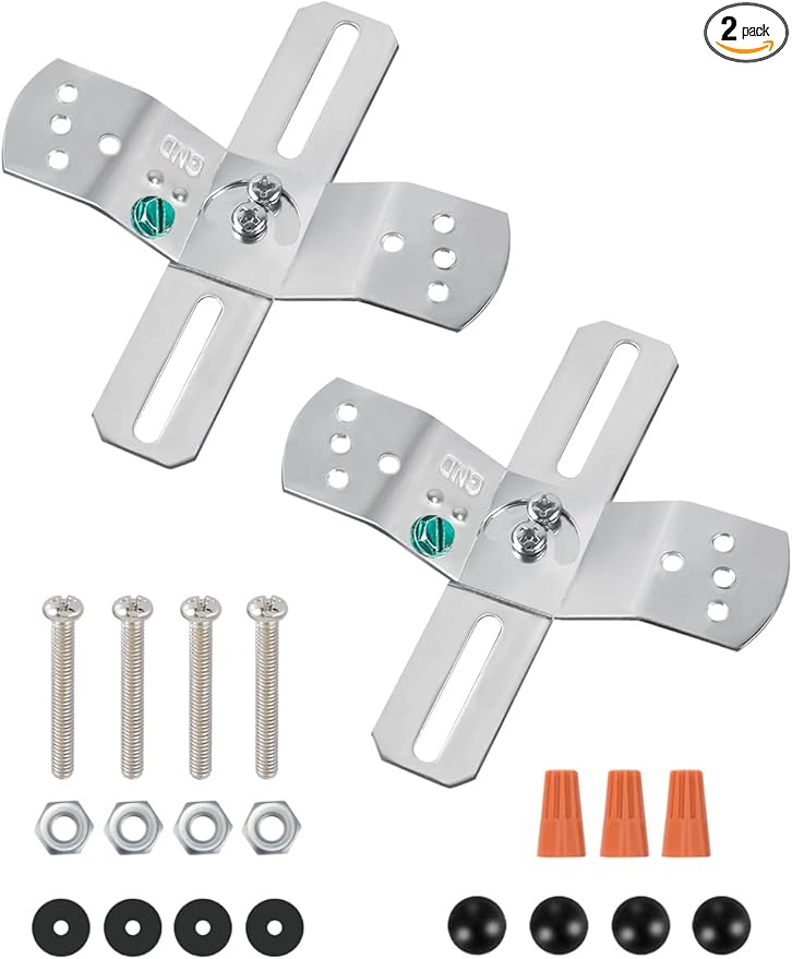 Light Fixture Mounting Bracket,4" Universal Crossbar,Mount Bracket Light Crossbar with Screws and Nuts,Rotatable and Fixed.Used for Pendant Lamps,Wall Lamps and Living Room Lamps,2 Pack.