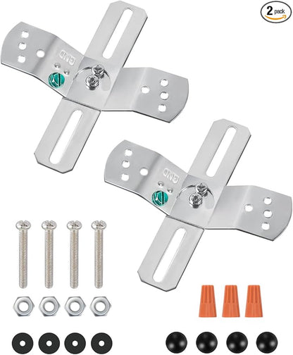 Light Fixture Mounting Bracket,4" Universal Crossbar,Mount Bracket Light Crossbar with Screws and Nuts,Rotatable and Fixed.Used for Pendant Lamps,Wall Lamps and Living Room Lamps,2 Pack.