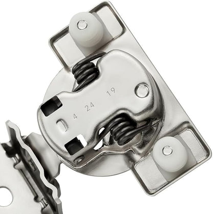 Ravinte 2 Pack 1 Pairs 1-5/16 Inch Overlay Soft Close Hinges for Kitchen Cabinet Satin Nickel Hidden Stainless Steel Concealed Hinges self Closing