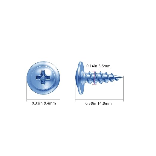 Wensilon（600 pcs）#6×1/2" Phillips Truss Head Wood Screws Galvanizing Quick Metal Self Tapping.