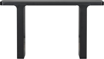 Elegant Acacia Veneer Entryway Table, Narrow Sofa Table Behind The Couch, Minimalist Rectangular Entryway Table, Modern Foyer Tables for Entryway, Hallway, Living Room, Foyer, Corridor (Black-40RT)