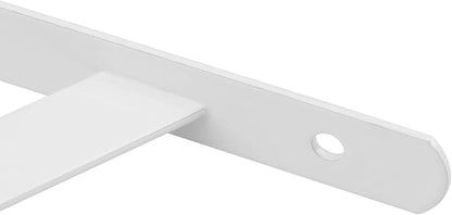 Acrux7 4 Pack White Steel Shelf Brackets 12x8inch - Heavy Duty L Brackets with Screws, White Metal Shelf Brackets - Perfect for DIY Shelves(300x190mm)