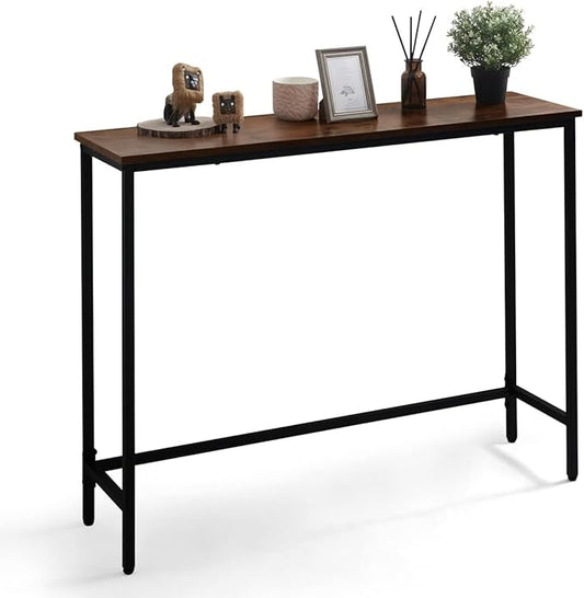 CAPHAUS 41” Classic Console Table for Entryway, Modern Sofa Tableau for Living Room, Industrial Console Mesa, Snack Entrance Accent Behind Couch Plant Table for Hallway, Rustic Oak