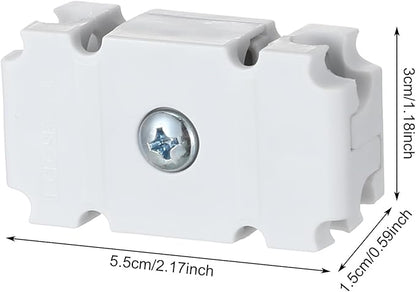 Weysat 12 Pcs Joiner Plates Set Closet Support Brackets Parts Shelf Organizer Joiner Plate Connectors for Shelf Organizer Grid Wall Clamps Grid Connectors