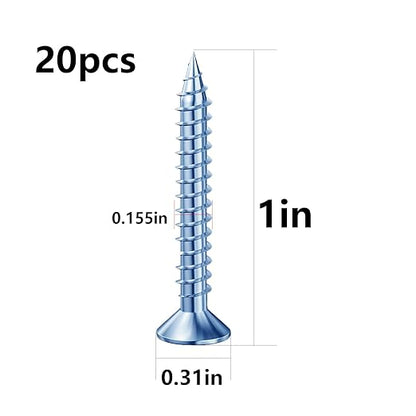 (274 pcs) Plastic Drywall Wall Anchors Kit with Screws， Concrete Screw kit Wall Anchor Set Suitable for Brick and Cement Walls