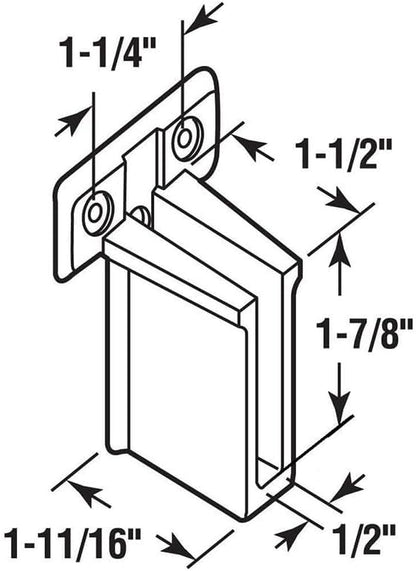 YSD 6Pcs Wire Shelf End Bracket, White Plastic Closet Shelves Brackets, Wall Mount Brackets for Shelves Closet, Screws Included
