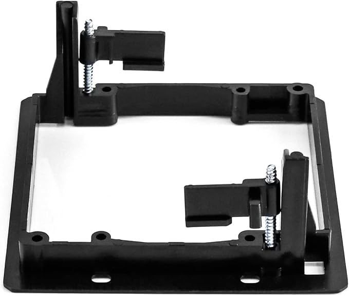 QWORK Low Voltage Mounting Bracket, 10 Pack 2 Gang Dual Gang Drywall Mounting Wall Plate Bracket, Flush Installation of Wall Panels, with Mounting Screws