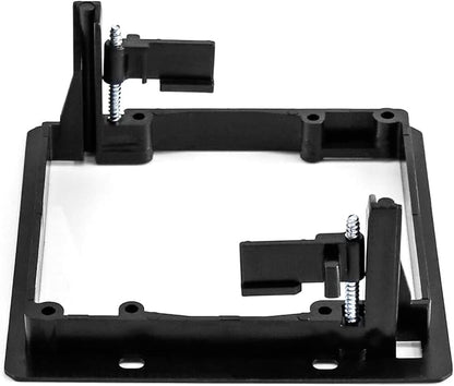 QWORK Low Voltage Mounting Bracket, 10 Pack 2 Gang Dual Gang Drywall Mounting Wall Plate Bracket, Flush Installation of Wall Panels, with Mounting Screws