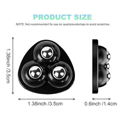 Appliance Casters - Furniture Sliders & Appliance Rollers for Kitchen, Coffee Machine, Blender, Oven - Helps Mom or Wife Easily Solve Countertop Sliding (Black, 4pcs)