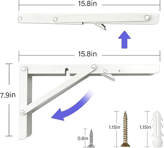 Brackets (White, 16 Inch 2 Pcs)