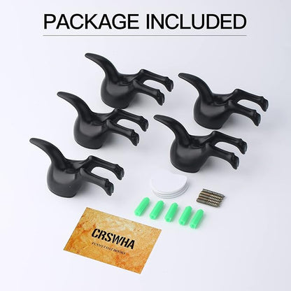 5 Pack Dog Tail Coat Hooks for Wall,Black Plastic Wall-Mounted Hat Hanger Butt Hook,Cute Towel Hooks for Bathroom,Decorative Peg for Hanging Coats,Bags,Key,Purse,Dog Leash