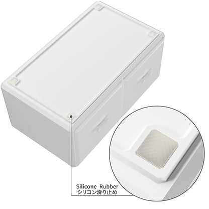 Readaeer Makeup Cosmetic Organizer Storage Drawers Display Boxes Case with 12 Drawers (White)