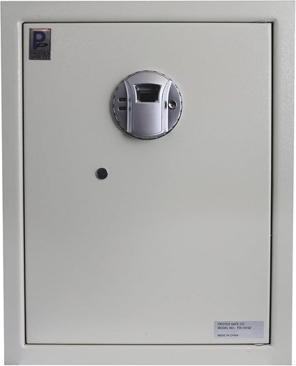 Protex Safe Fingerprint Wall Safe (FW-1814Z), fingerprint locking system, Burglary Resistant wall safe, digital electronic locking system, velvet interior, automatic door opening, 2 Removable shelves