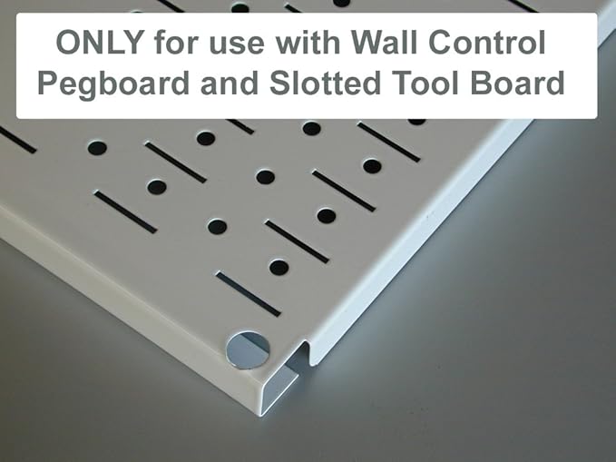 Wall Control Shelf 4in Deep Pegboard Shelf Assembly Pegboard and Slotted Tool Board - Black