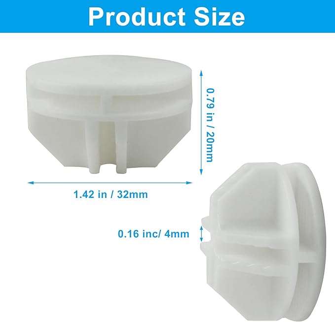 Hitefu 16 Pcs White Plastic Connector, 36mm Wire Grid Cube Organizer for Modular, Storage, Closet, Organizer, DIY