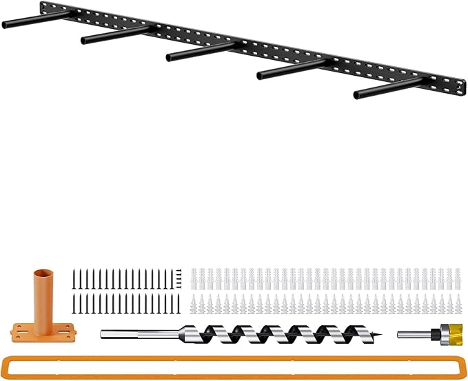 1 Pack Large Shelf Brackets Long Floating Shelf Bracket Invisible Floating Shelf Hardware Heavy Duty Floating Mantel Brackets(56"X6"X1.5" with Tools)