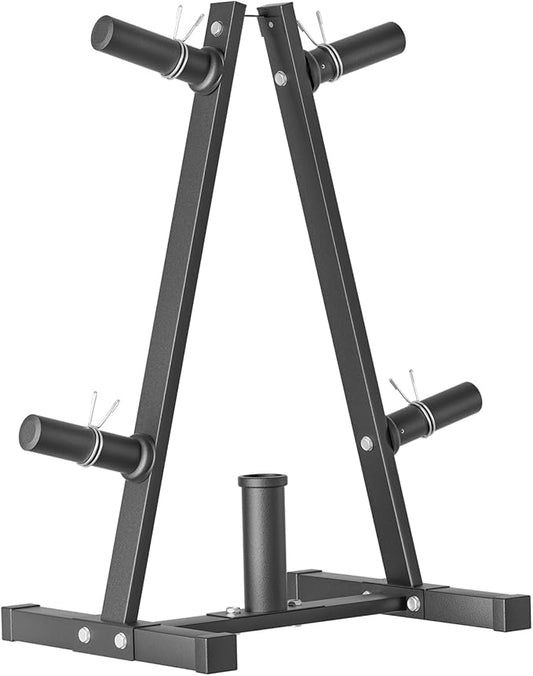 Weight Plate Rack, Bongkim Weight Tree and Weight Rack for Plates, Weight Holder for 2 inch Olympic Weight Plate, Weight Plate Storage for Home Gym