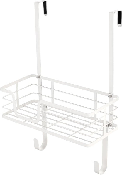 KES Ironing Board Hanger Over The Door, T-Leg Holder, for 1 3/8" Door, Metal Iron Holder White, HIR500A-WH