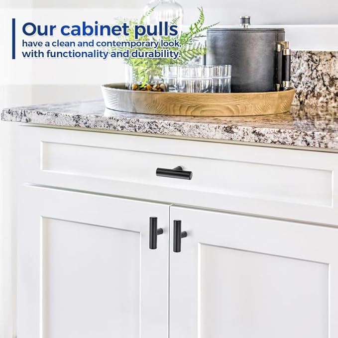 JOY DECOR 60 Pack Cabinet Knobs, Black Cabinet Handles, 2in Kitchen Cabient Knobs, Single Hole Drawer Knobs for Dresser Drawers