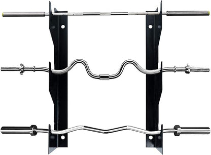 Luwint Barbell Holder Wall Mount, Horizontal 3 Weight Bar Storage Rack