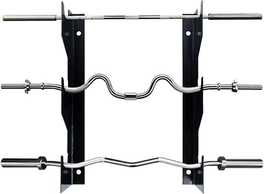 Luwint Barbell Holder Wall Mount, Horizontal 3 Weight Bar Storage Rack