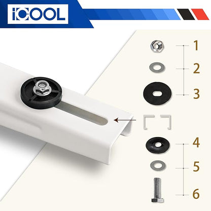 ICOOL Mini Split Wall Mounting Bracket for 9000-36000 BTU Universal Ductless Air Conditioners, Heat Pumps, Compressors & HVAC Systems, Outdoor Heavy Duty Foldable Wall Mount Condenser Bracket
