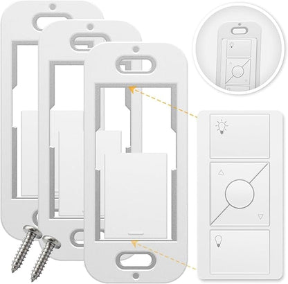 SplashNColor Wallplate Brackets for Lutron Caseta Pico Remote, 3-Pack – Seamless Remote Snap-in Installation Wall Bracket for Lutron Smart Switch, Durable Wall Mount Design for Lutron Pico Remote