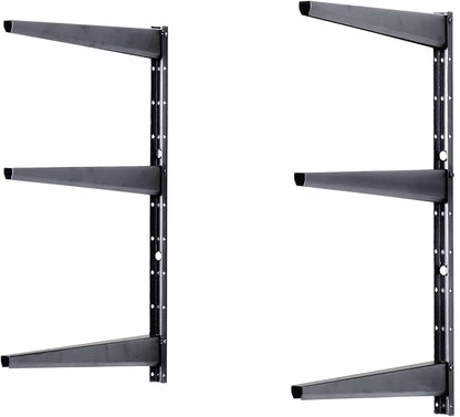 Minimalistic Black Shelf Brackets by Delta Cycle, Set of 6 Fully Adjustable 12-inch Heavy Duty Shelf Brackets, Holds Up to 480 lbs, Modern Shelf Bracket for Wood Shelves