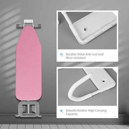BiJun Ironing Board Hanger Wall Mount, Ironing Board Hanger with 5 Inch Length, Iron Board Holder Wall Mount for Laundry Rooms (White)