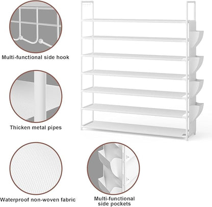 OYREL Shoe Rack 7 Tier Shoe Organizer Shoe Storage 28-35Pairs Shoe Rack for Closet Shoe Rack Organizer Entryway Shoe Holder Space Saving Shoe Shelf Shoe Stand Large Tall Shoe Tower Garage
