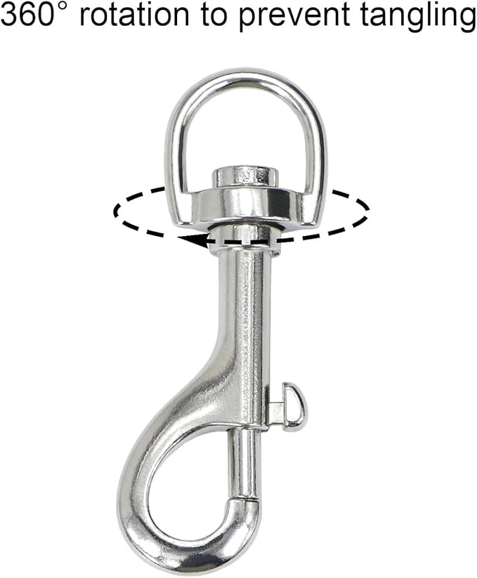 Heavy Duty Swivel Snap Hooks Pet Buckle Trigger Clip Clasp for Linking Dog Leash Collar Key Chain Clothlines (2-3/4" (7cm), 10 Pack)