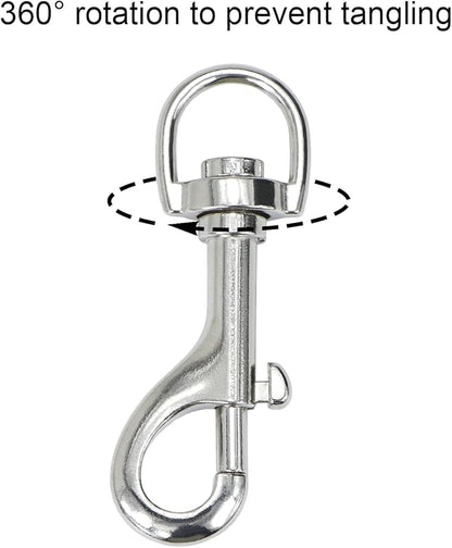 Heavy Duty Swivel Snap Hooks Pet Buckle Trigger Clip Clasp for Linking Dog Leash Collar Key Chain Clothlines (2-3/4" (7cm), 10 Pack)