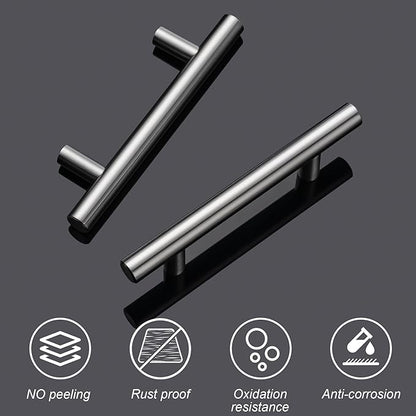 15 Pack Cabinet Pulls Brushed Nickel Stainless Cabinet Handles, for Kitchen and Bathroom Cabinets, 5 Inch Length, 3 Inch Hole Center