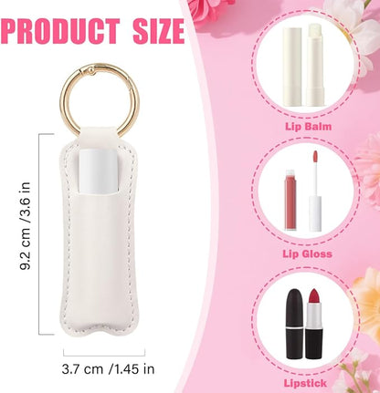 HEYSKAY Lip Balm Holder Keychain,Stocking Stuffers Gifts Lipstick Keychain Holder Compatible with Chapstick,Lipgloss Keychain