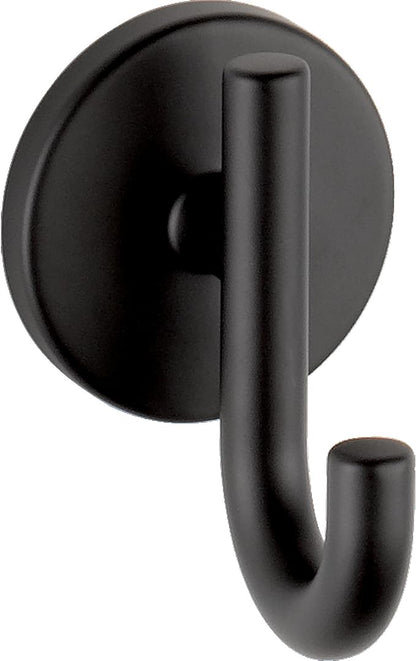Delta Trinsic (1-Pack) Towel Hooks Matte Black Single Bathroom Hooks Wall Mounted for Robes & Towels Hand Towel Hook Holder Kitchen, Bathroom Accessories