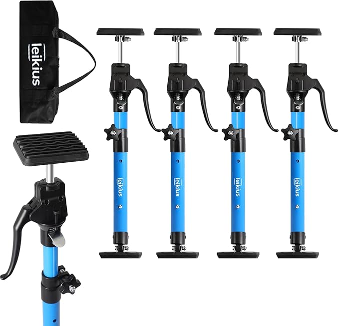 Aluminum Handle Cabinet Jack for Installing Cabinets 4PC,15.8-23.6 Inches 200LB Load Capacity Hand Support System,Premium Adjustable Cabinet Lift Jack&Support Pole,Perfect for DIY Enthusiasts