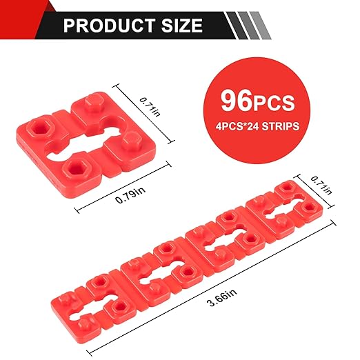Outlet Spacers for Electrical Box, 96 PCS Electrical Outlet spacers shims, Plastic Wall Plate Spacer, Tile Backsplash Shims for Loose Outlet/Switch Repair (Stackable)