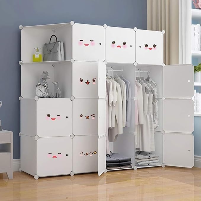 20Pcs White Wire Cube Connectors Wire Grid Cube Connectors for Modular Closet Storage, Organizer and Wire Grid Cube Storage, Closet Mounted Storage and Organization Systems, Clothing Closet Storage