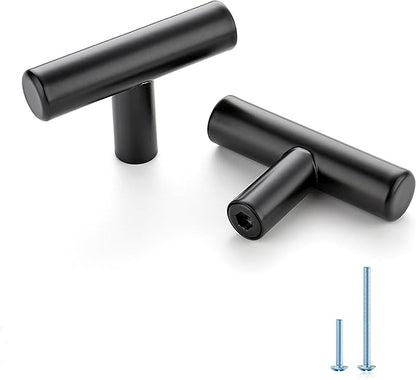 JOY DECOR 45 Pack 2 Inch Cabinet Pulls Kitchen Cabinet Handles with Single Hole Matte Black Cabinet Hardware Stainless Steel Kitchen Drawer Pulls for Cabinets Cupboard,Wardrobe