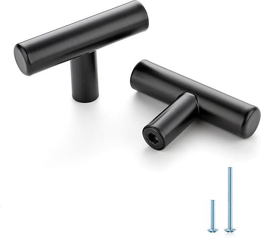 JOY DECOR 45 Pack 2 Inch Cabinet Pulls Kitchen Cabinet Handles with Single Hole Matte Black Cabinet Hardware Stainless Steel Kitchen Drawer Pulls for Cabinets Cupboard,Wardrobe