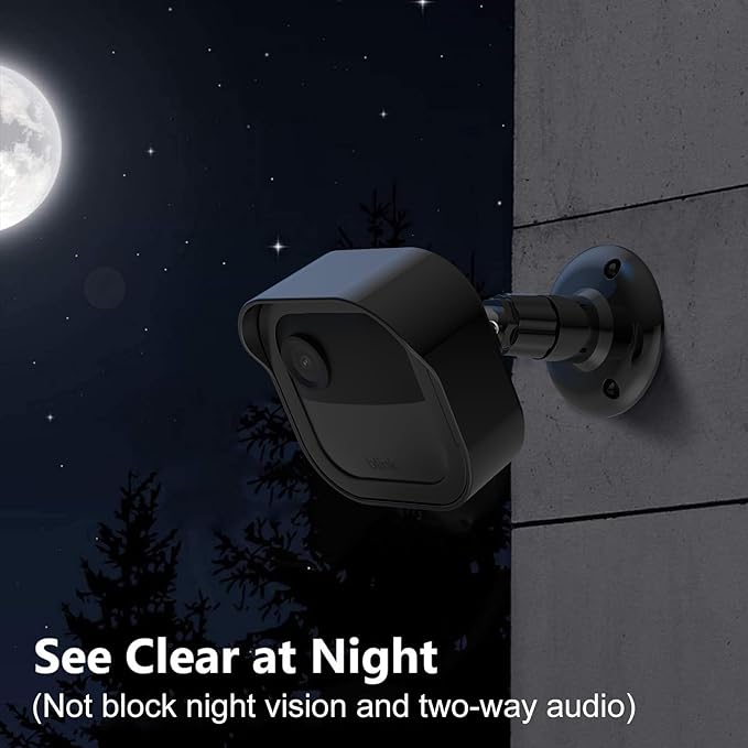 Blink Outdoor 4 (4th Gen) Wall Mount, Weatherproof Protective Cover and 360 Degree Adjustable Mounting with Blink Sync Module Outlet Mount for Blink Outdoor Indoor Security Camera (Black, 5 Pack)