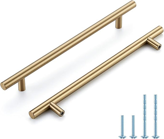 Champagne Bronze Cabinet Handles 7-1/2 Inch Hole Center Stainless Steel Drawer Pulls for Cabinets, Dresser, Bathroom 45 Pack