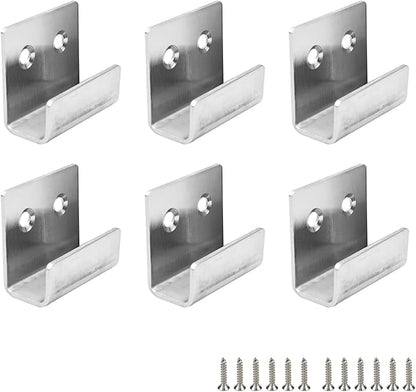Stainless Steel Wall Hanger Fastener Bracket for Ceramic Tile Display- Pack of 6