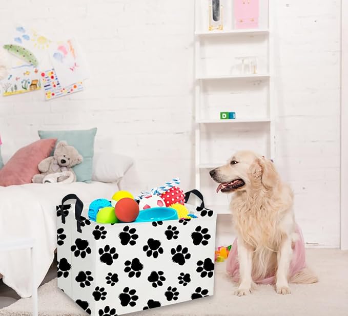 Rectangular Dog Baskets Gift Bins Empty Kids Storage Basket Baby Boy Basket Kids Dog Toy Storage Bin Organizer Box Room Decor for Home(Dog Bins)