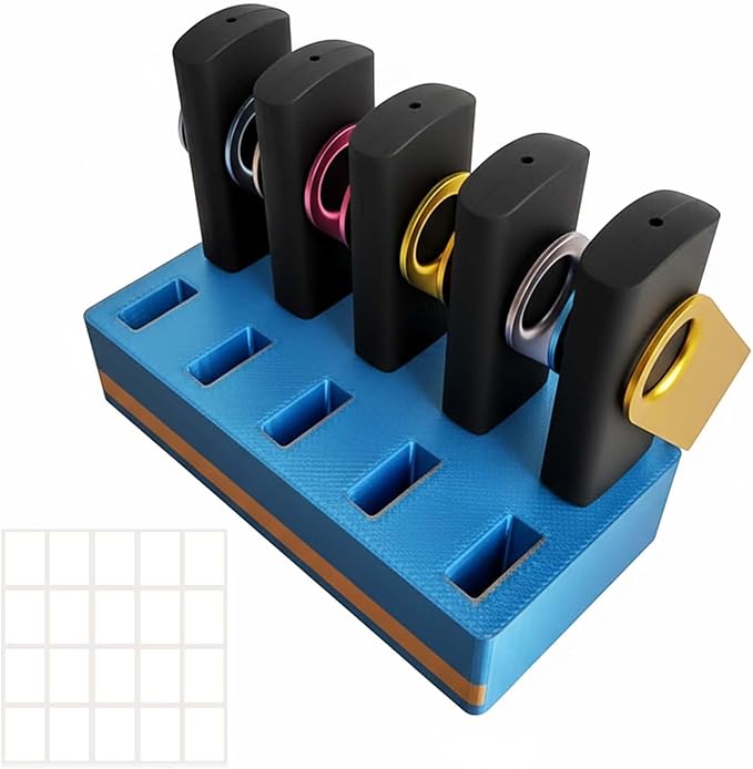 JBOS 10 Slot USB Flash Drive Holder Stand, Desktop Organizer Rack for Memory Sticks, Jump Drives & Electronic Accessories, Office Desk Storage, Mixcolor