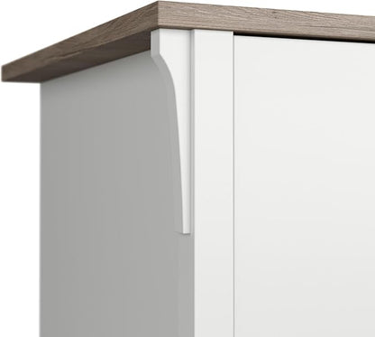 Bush Home Salinas 2 Drawer Lateral File Cabinet in Shiplap Gray and Pure White, Home Office Storage Solution, Organizer with Drawers for Workspace, Filing Unit