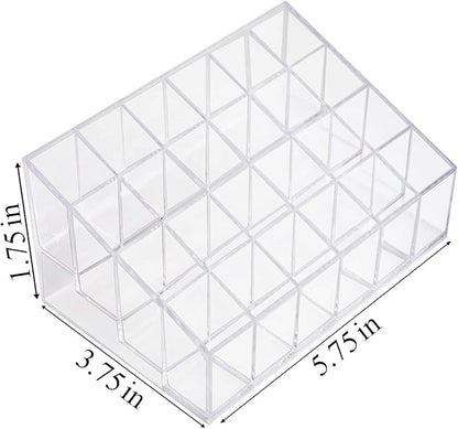 Super Z Outlet Transparent Cosmetic Makeup Organizer for Lipstick, Brushes, Bottles, and More. Clear Case Display Rack Holder